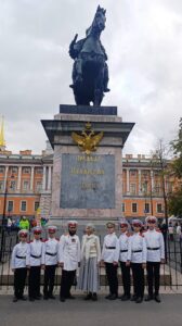 СПбФК. День фехтования 2025.
Первый кадетский корпус и председатель СПбФК на церемонии возложения цветов к памятнику Петру I.
 13.09.2025
Фото: Марина Чибисова