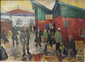 Сергей Монтелли
Приемный пункт стеклопосуды
Б., акв., гуашь (смеш.техника)
40х54
Конец 80-х гг.
Собственность Владимира Стецюка
