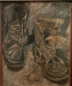 Сергей Монтелли
Ботинки
Б., смешанная техника
48х39 Перв.пол. 1980-х гг.
Собственность Владимира Стецюка
