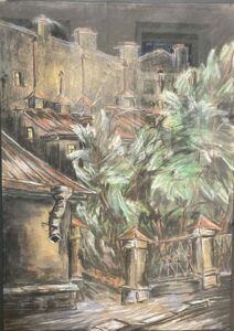 Сергей Монтелли
Дворик на Крюковом канале
Б., пастель
45х32
Перв.пол. 1980-х гг.
Собственность Наталии Крачун
