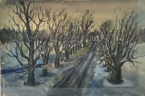 Сергей Монтелли
Аллея. Весна (дорога из Павловска в Пушкин)
Б., акв.
24х36
Нач. 80-х гг.
Собственность Владимира Стецюка
