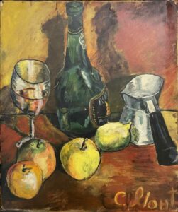 Сергей Монтелли
Натюрморт с яблоками
Фанера, м.
48х40
Перв.пол. 1980-х гг.
Собственность Ольги Руденко
