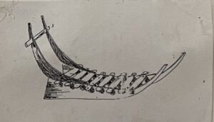 Эскимосы. Сани для для собачьей упряжки.
2001; бумага, тушь, перо. 4,5х8
