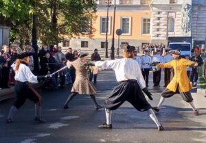 СПбФК. День Фехтования 2026. Выступает СЕИСФ «Силуэт». Фото: Сергей Ефимов